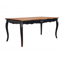 Обеденный стол раскладной (160 - 200) черный прованс