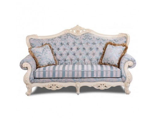 Трехместный диван Милано с голубой обивкой